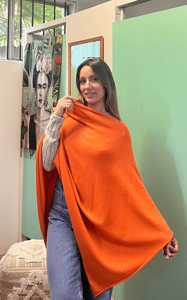 Zura Poncho Cashmere Viscose Blend - All Colours.