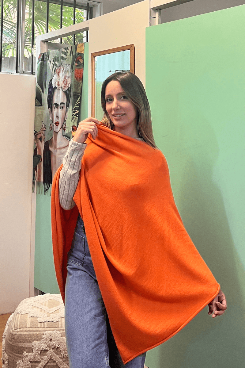 Zura Poncho Cashmere Viscose Blend - All Colours.