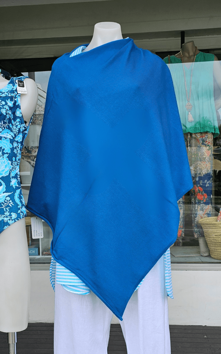 Zura Poncho Cashmere Viscose Blend - All Colours.