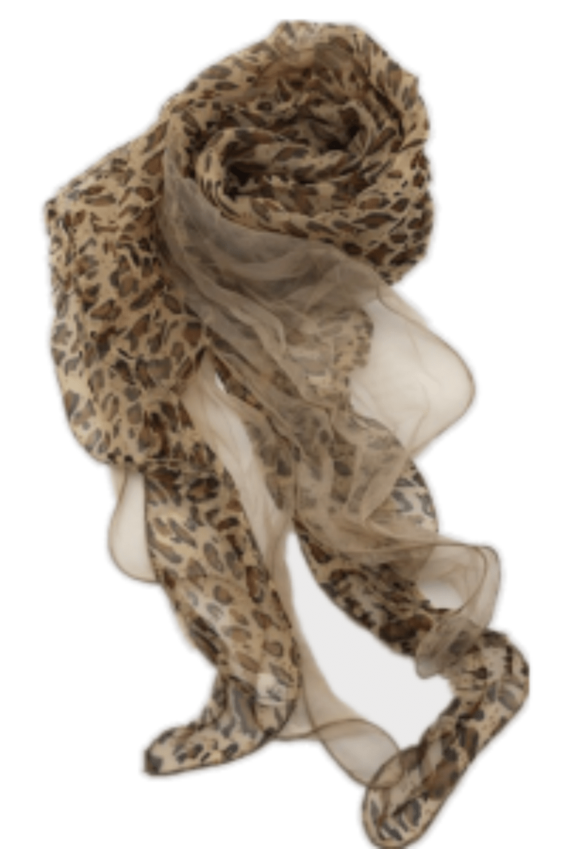 Animal Print Scarf 100% Silk Layer - Animal.