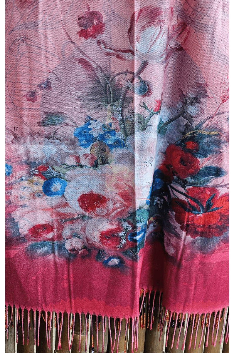 Frida Kahlo Cashmere Butterfly Reversible Scarf.