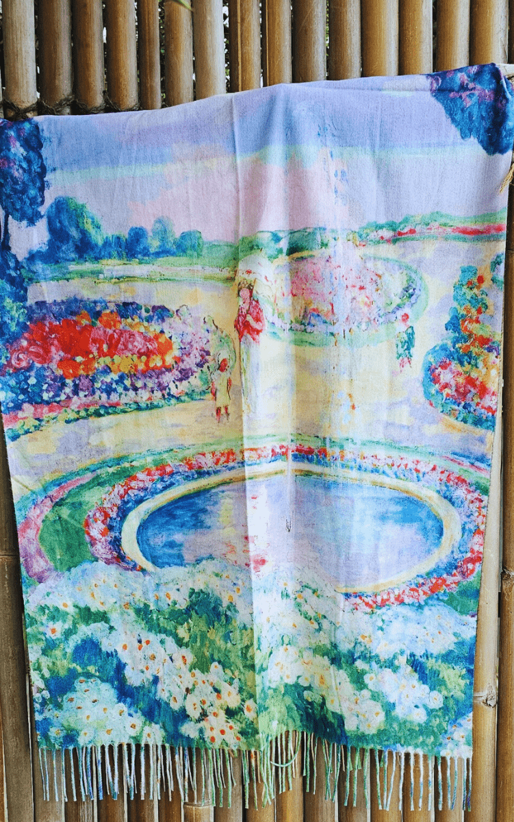 Frida Kahlo Soft Cashmere Viscose Woollen Scarf Fully Reverisble.