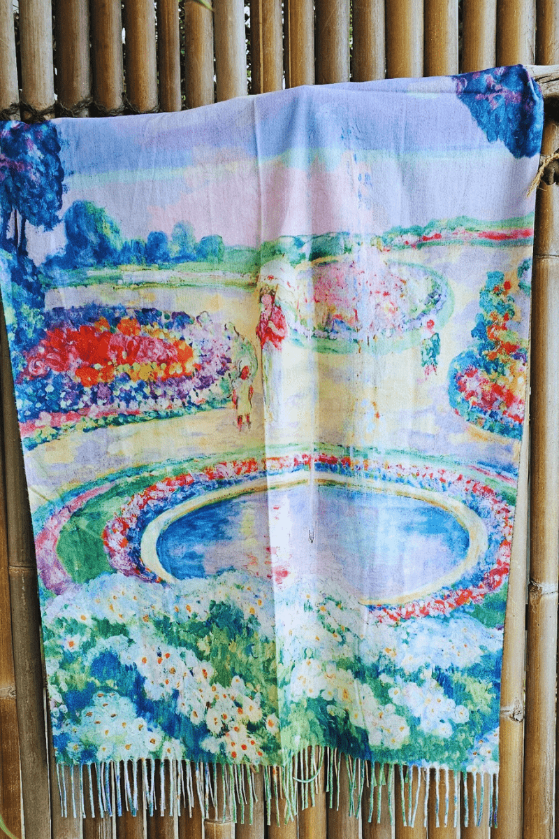 Frida Kahlo Soft Cashmere Viscose Woollen Scarf Fully Reverisble.