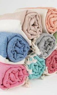 The Original Turkish Towel Peshtemal DIAMOND WEAVE - Made in Turkey.
