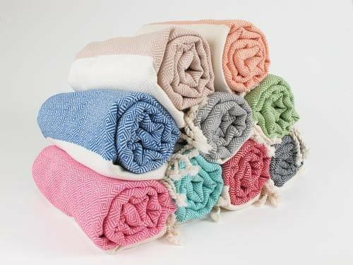 The Original Turkish Towel Peshtemal DIAMOND WEAVE - Made in Turkey.