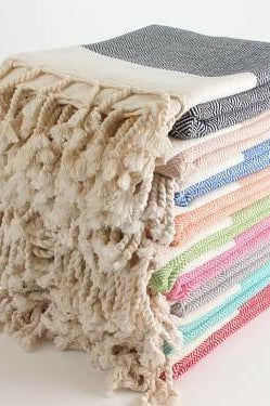 The Original Turkish Towel Peshtemal DIAMOND WEAVE - Made in Turkey.