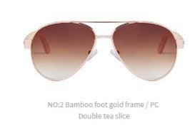 Chanj Sunglasses Aviators in four great colours UV400 Polarized Lens Wooden Arms - OZ RESORT