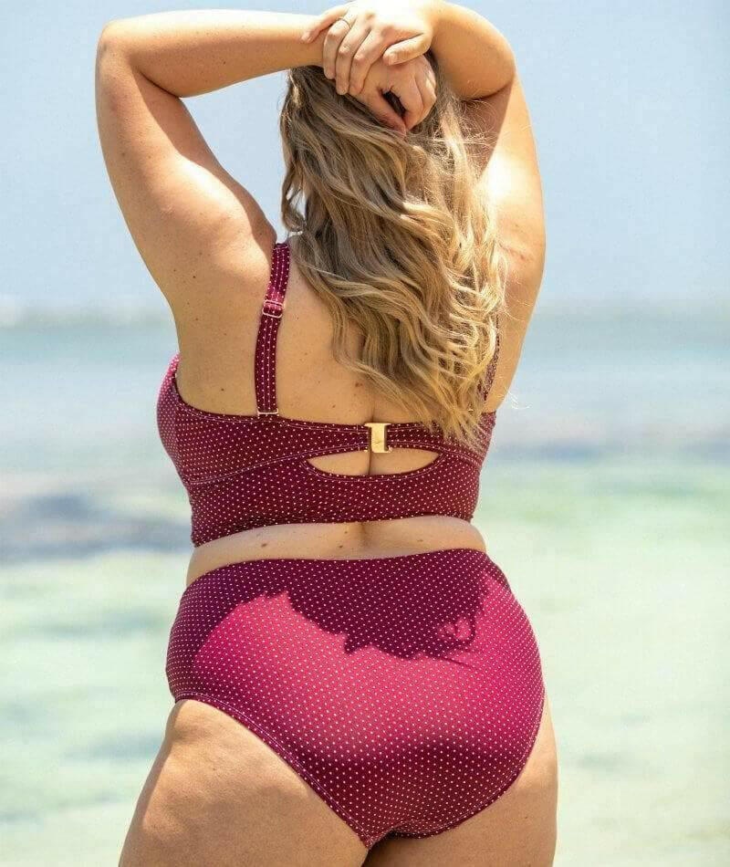 Artesands AT3772PR Polka Rococo Cezanne Bikini D-DD Cup Bikini Top - Syrah.