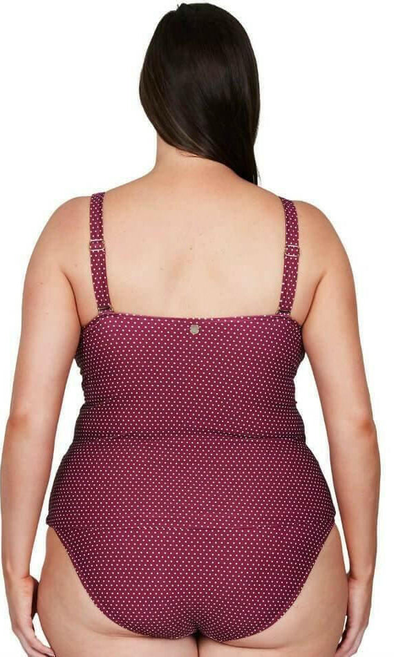 Artesands AT3774PR Polka Rococo Cezanne D-DD Cup Underwire Tankini Top.