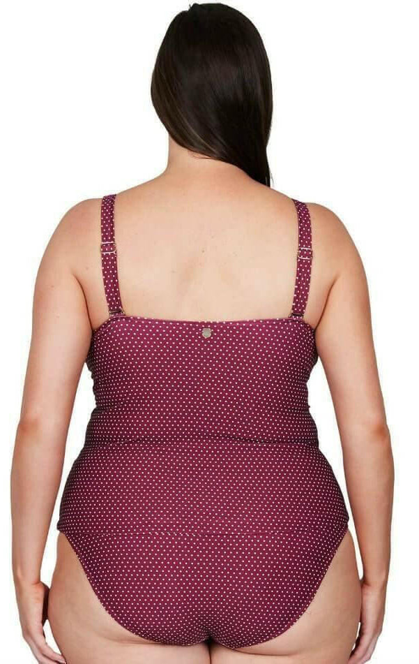 Artesands AT3774PR Polka Rococo Cezanne D-DD Cup Underwire Tankini Top.