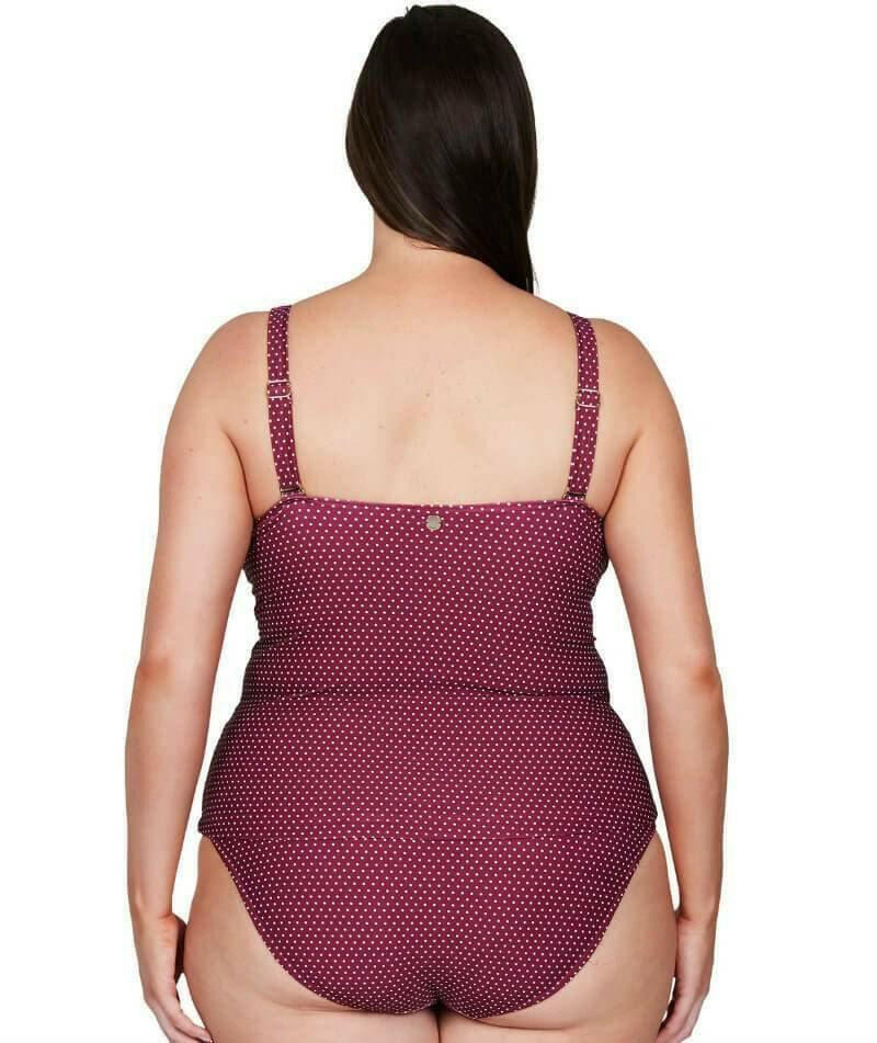 Artesands AT3774PR Polka Rococo Cezanne D-DD Cup Underwire Tankini Top.