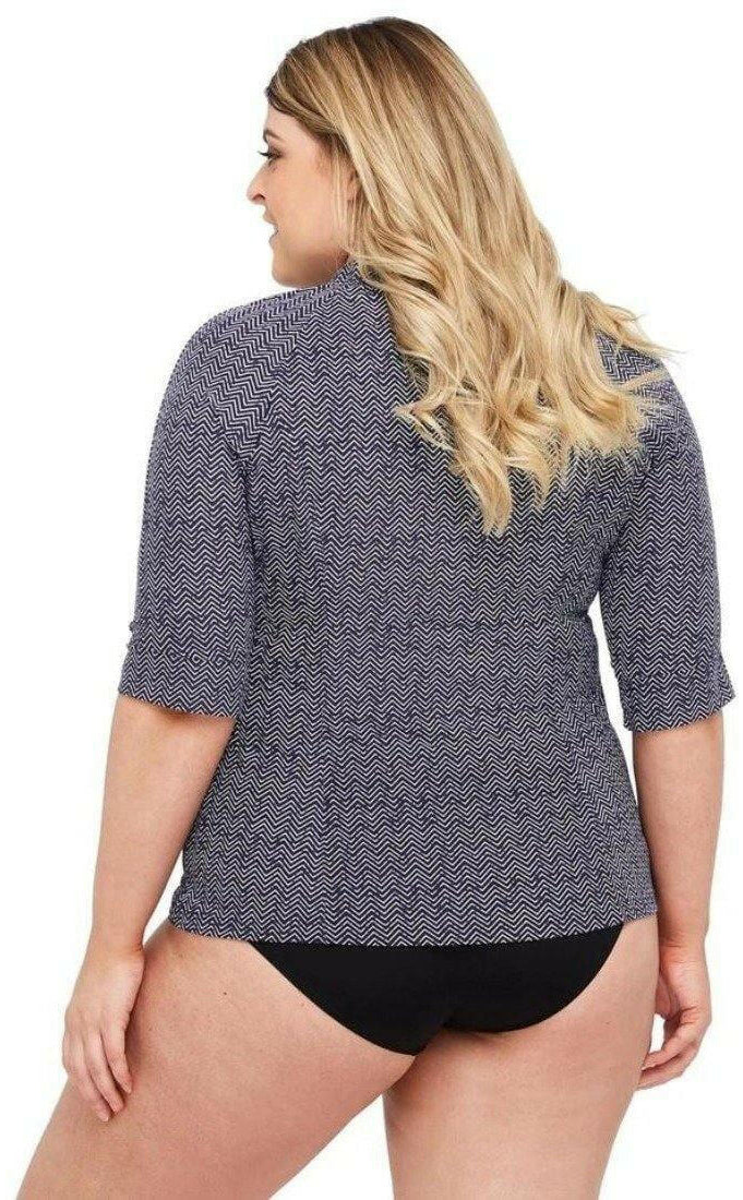 AT5715ZZ Artesands Navy Zigzag Rash Vest.