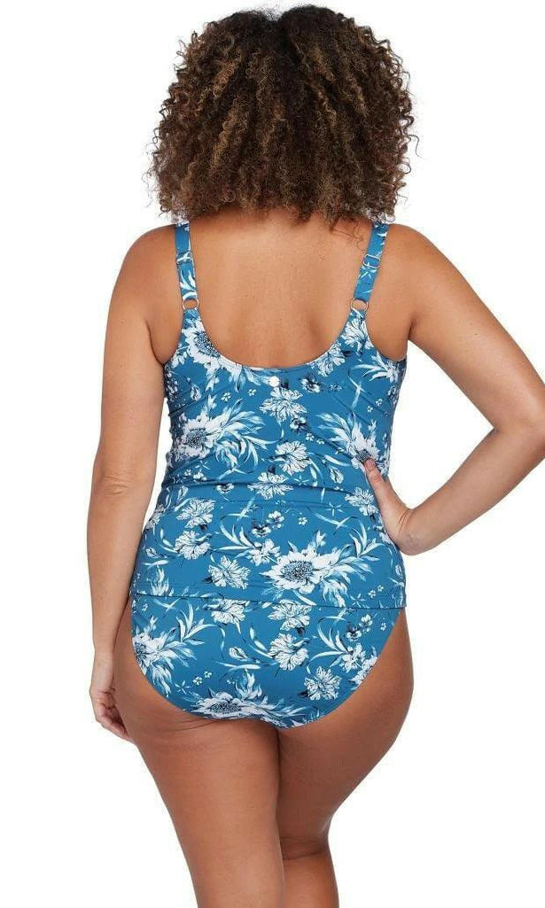 Artesands Fleur Du Champ Delacroix Multicup Fit Tankini Top Cerulean.