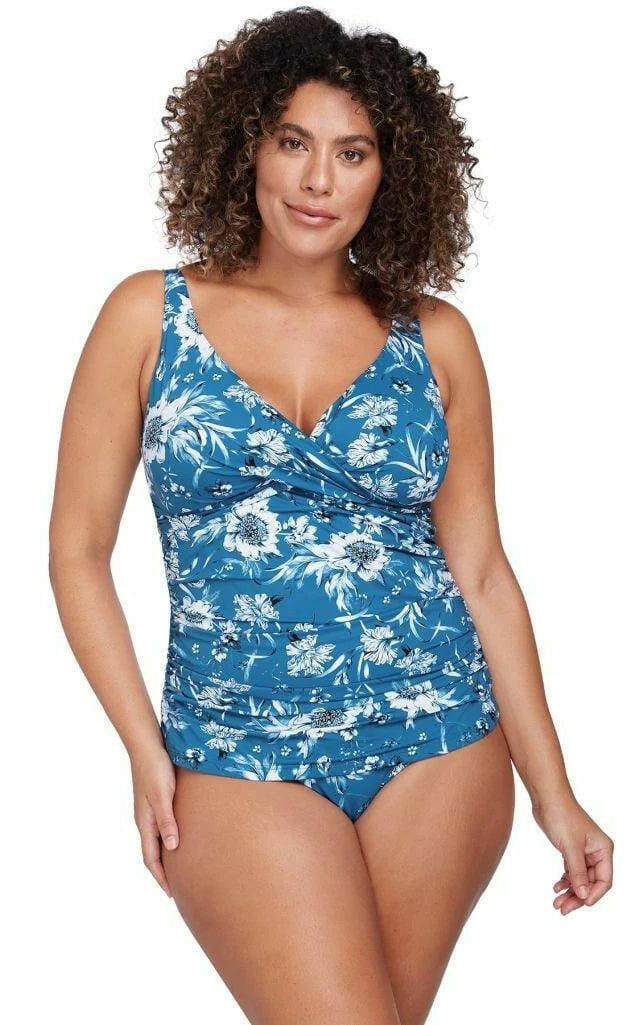 Artesands Fleur Du Champ Delacroix Multicup Fit Tankini Top Cerulean.