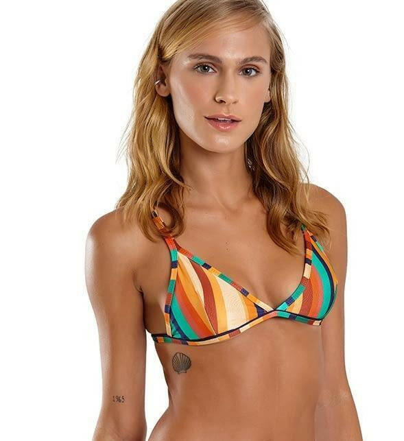 Blueman Brazilian Bikini Top Stripe.