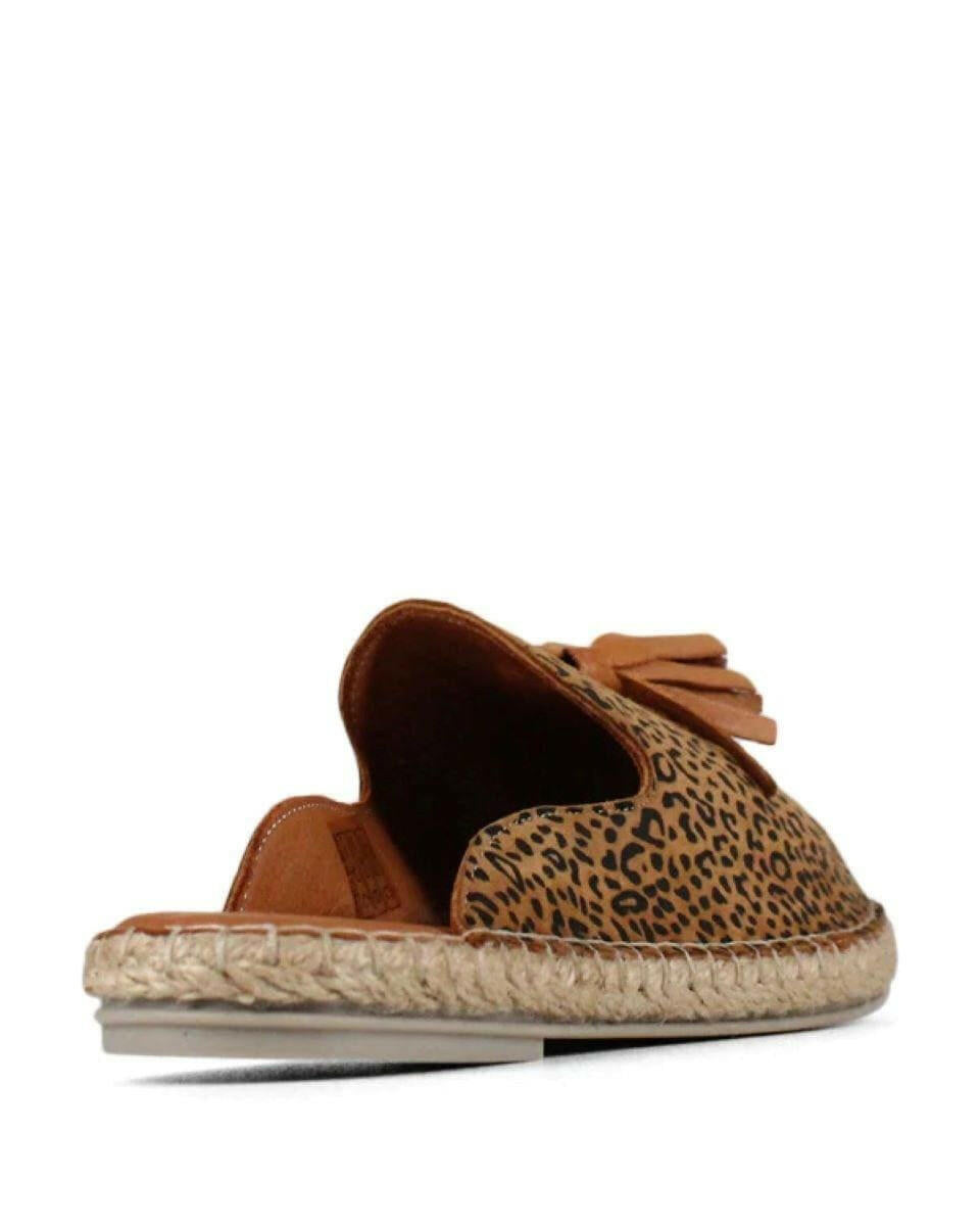 Bueno Keilor Metis Scissors 21WJ0311 Leopard Espadrilles Leather Shoes.