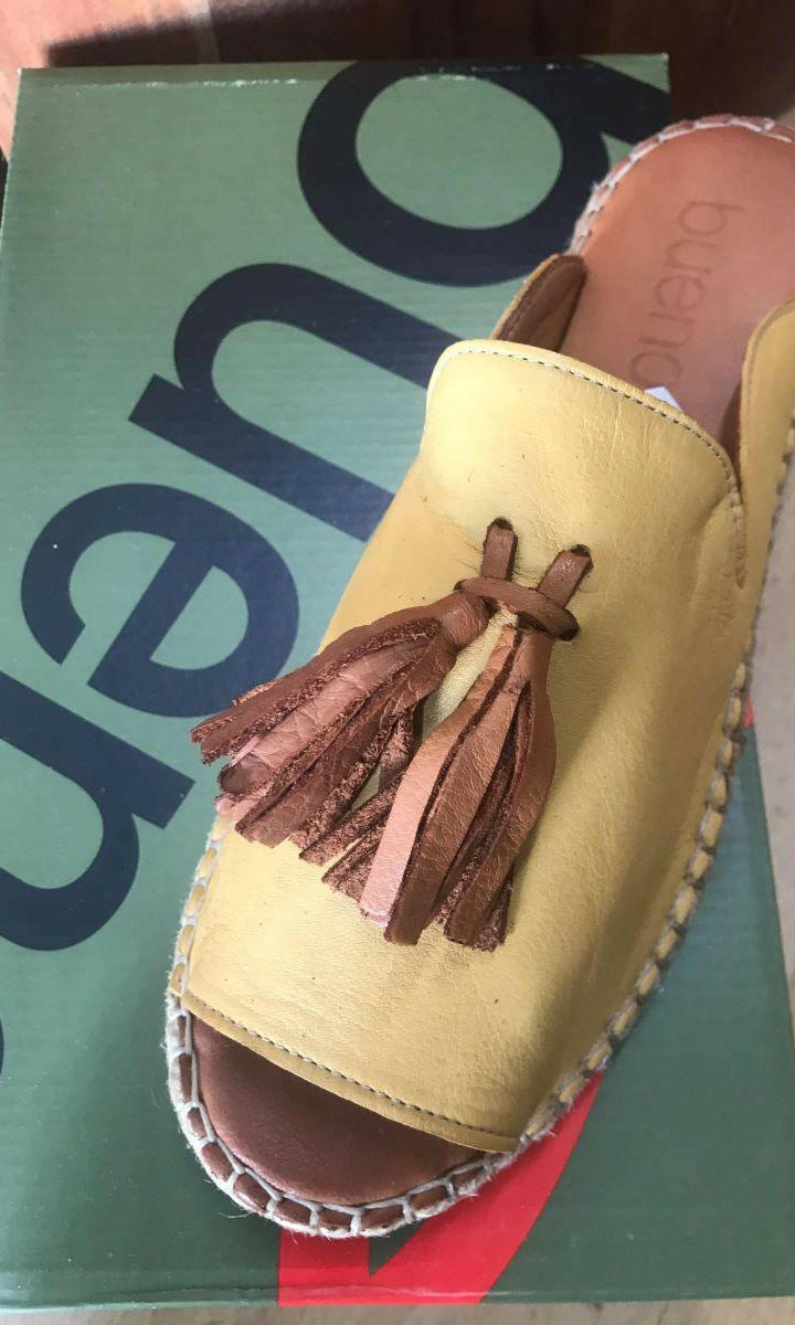 Bueno Rogue Noche Coconut 20WJ0311 Plain Espadrillas Leather Shoes.