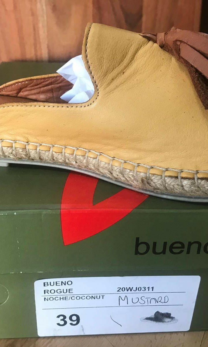 Bueno Rogue Noche Coconut 20WJ0311 Plain Espadrillas Leather Shoes.