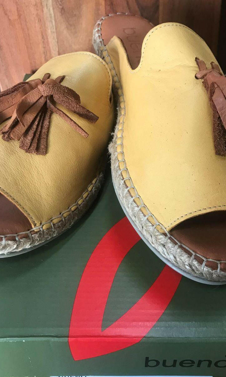 Bueno Rogue Noche Coconut 20WJ0311 Plain Espadrillas Leather Shoes.