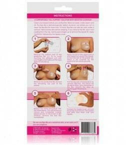 Bye Bra Adhesive Breast Lift Tape Cup A–C with Silk Nipple Covers.