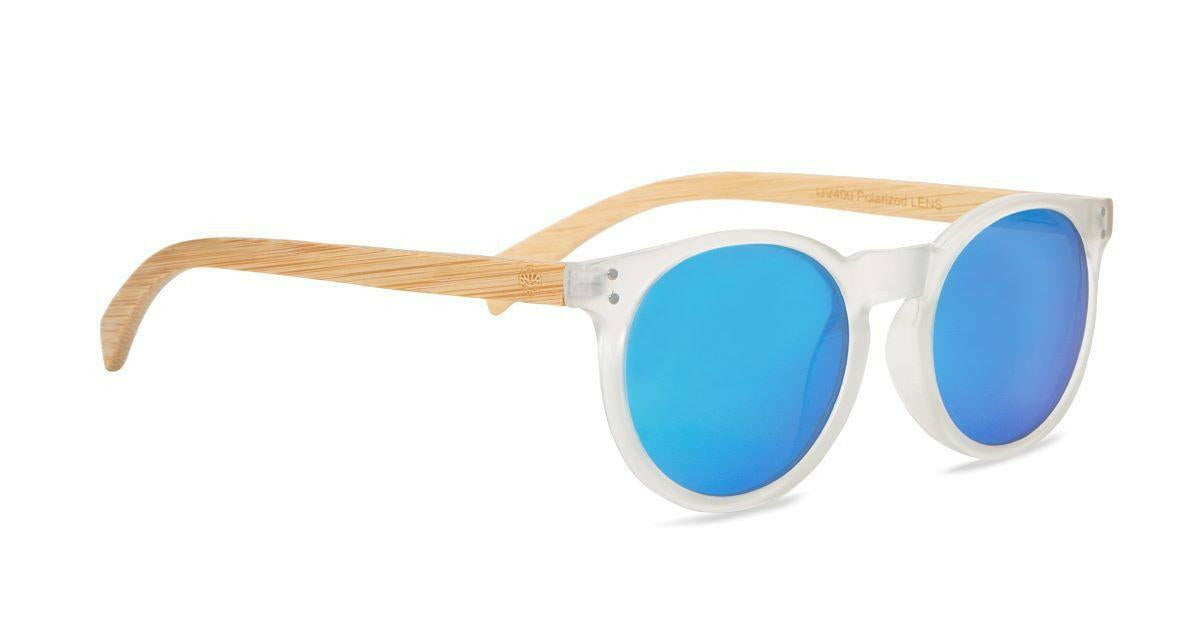 Chanj Sunglasses Dolphin 400+ Polarised Sustainable Handcrafted FSC Wood.