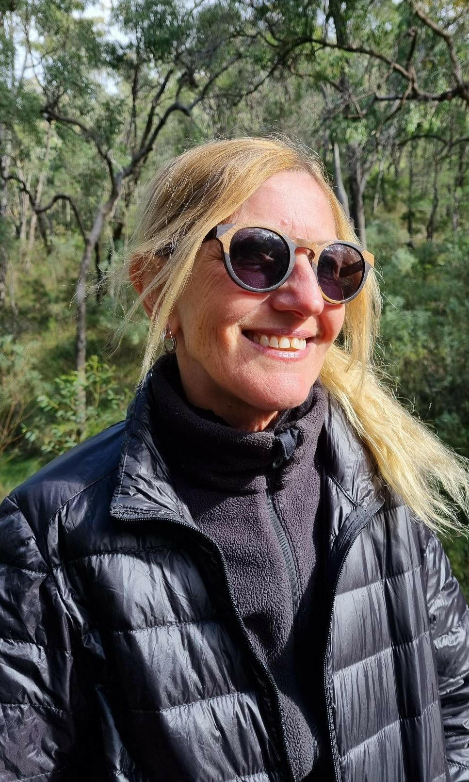 Chanj Sunglasses Manly Rosewood Birch Sustainable Handcrafted FSC Wood.