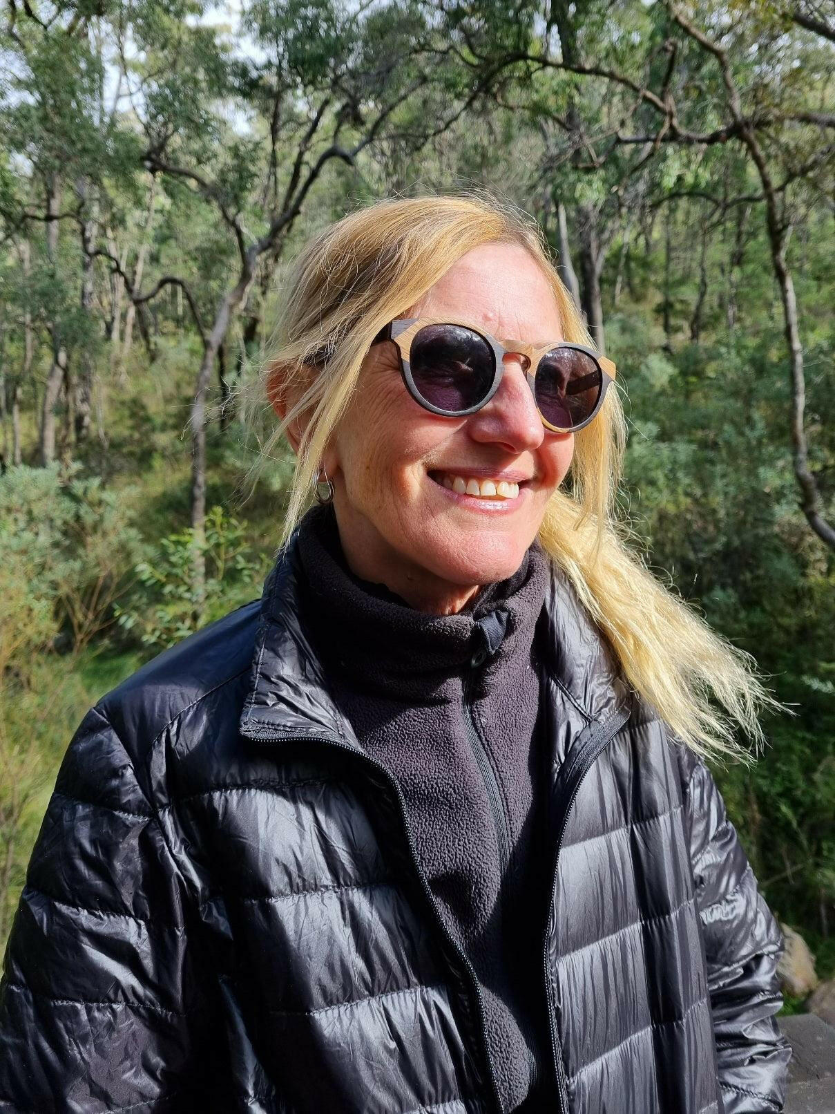 Chanj Sunglasses Manly Rosewood Birch Sustainable Handcrafted FSC Wood.