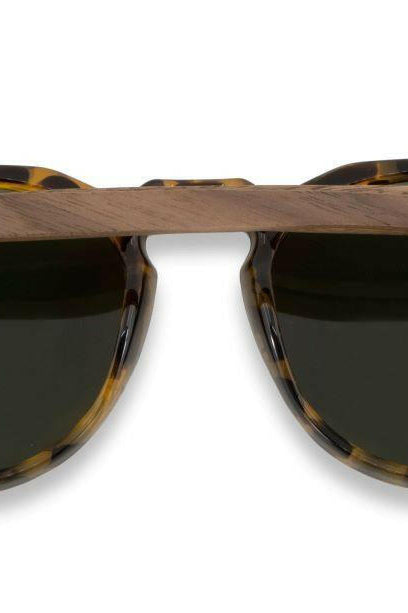 Chanj Sunglasses Tortoise Sustainable Sunglasses Handcrafted FSC Wood.