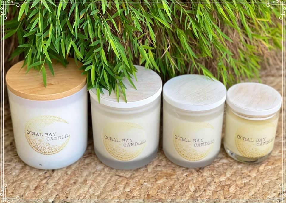 Coral Bay Candles Hand Poured 100% Soy Candles.