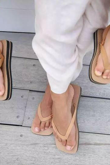 Damien Hall Original Signature Gold Badge Thongs - Flip Flops.