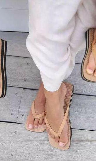 Damien Hall Original Signature Gold Badge Thongs - Flip Flops.