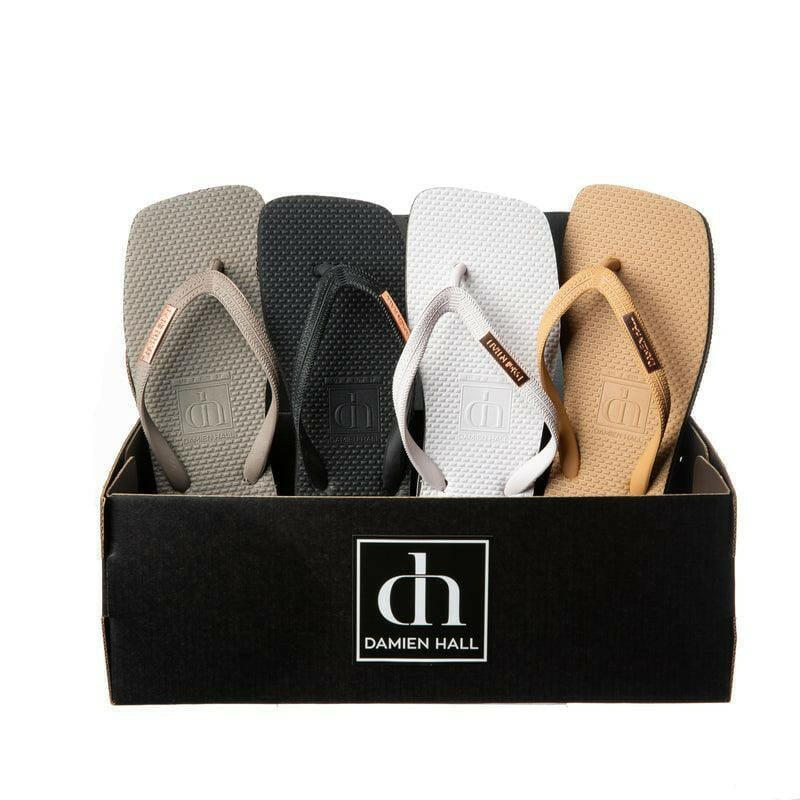 Damien Hall Original Signature Gold Badge Thongs - Flip Flops.