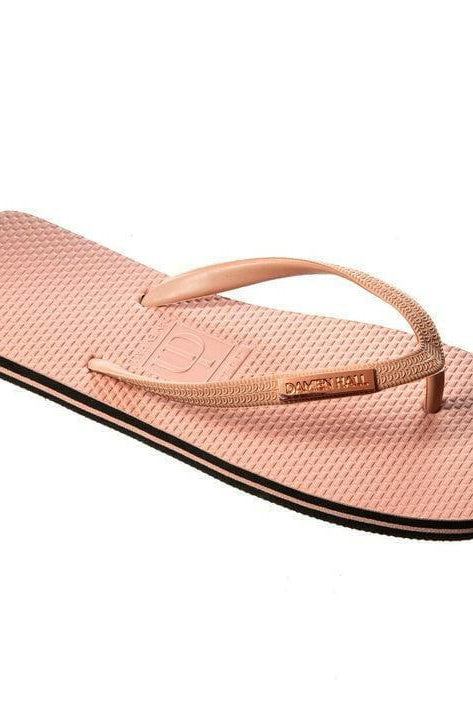 Damien Hall Original Signature Gold Badge Thongs - Flip Flops.
