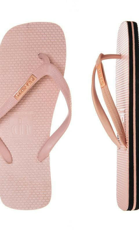 Damien Hall Original Signature Gold Badge Thongs - Flip Flops.