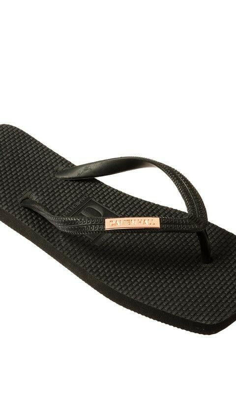 Damien Hall Original Signature Gold Badge Thongs - Flip Flops.