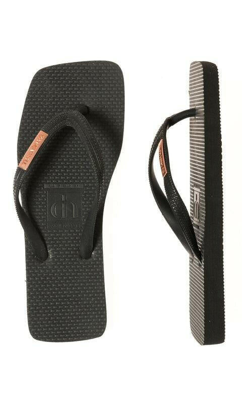 Damien Hall Original Signature Gold Badge Thongs - Flip Flops.