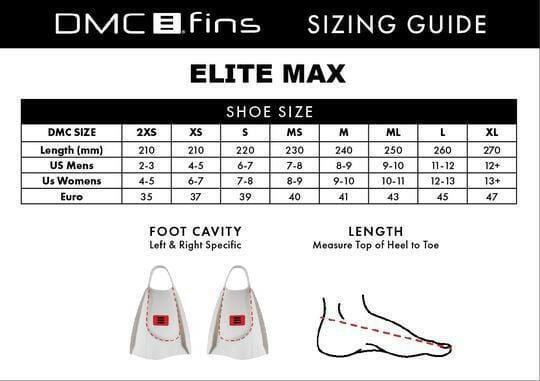 DMC Fins ELITE Max Fluro Green Double Rail - Swim Fins.