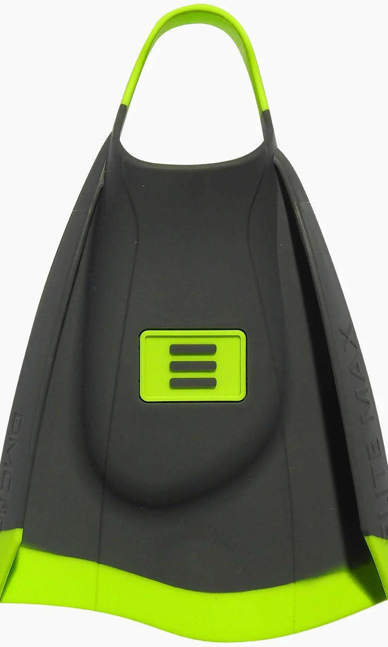 DMC Fins ELITE Max Charcoal Fluro Green Double Rail - Swim Fins.