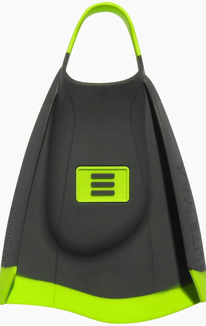 DMC Fins ELITE Max Charcoal Fluro Green Double Rail - Swim Fins.