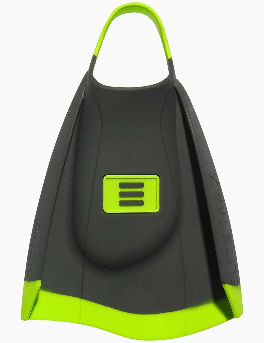 DMC Fins ELITE Max Charcoal Fluro Green Double Rail - Swim Fins.