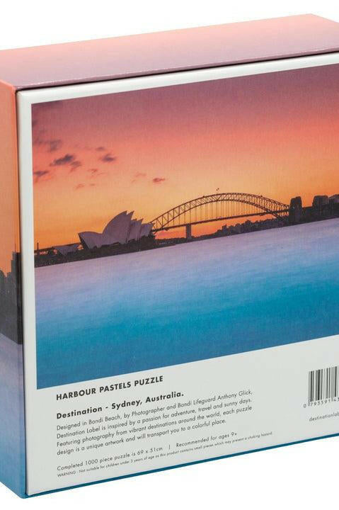 Destination Label Harbour Pastels 1000 pce Puzzle.