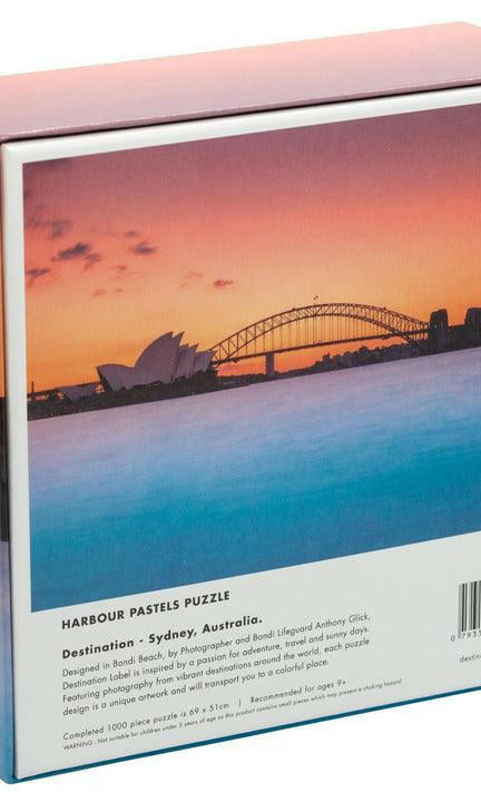 Destination Label Harbour Pastels 1000 pce Puzzle.
