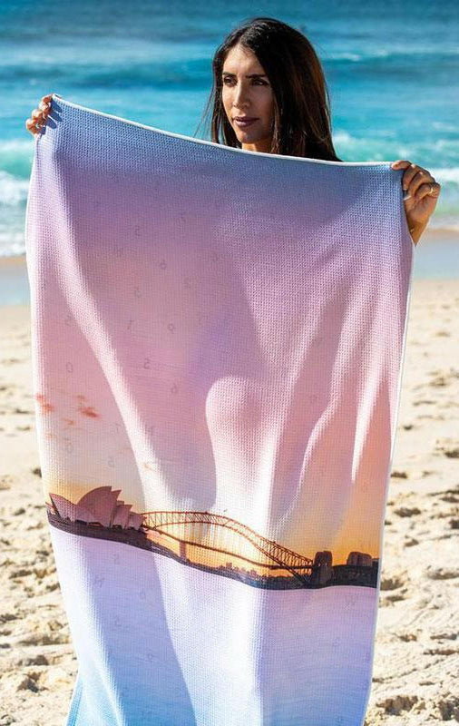 Destination Towels - Harbour Pastels sand free beach towel.