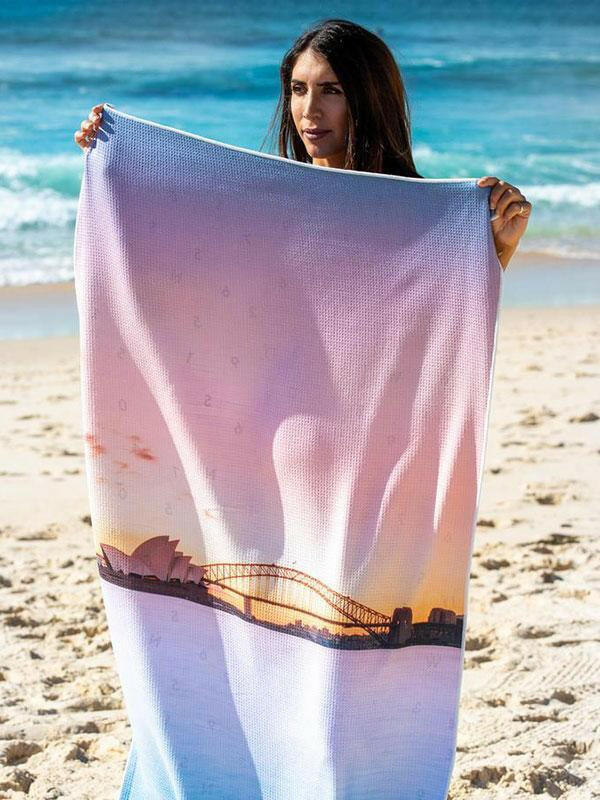 Destination Towels - Harbour Pastels sand free beach towel.