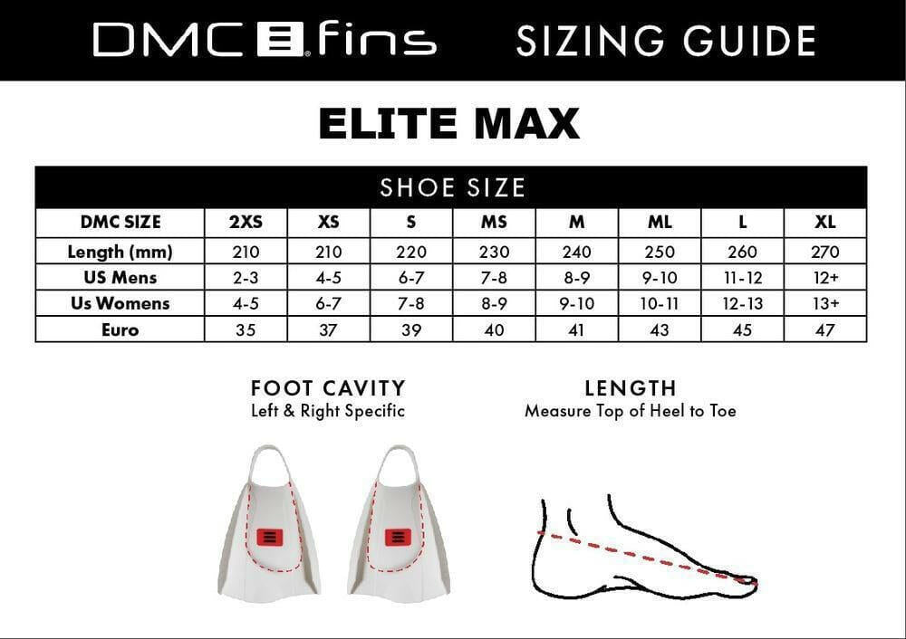 DMC Swim Fins Elite Max - Double Rail Blue Charcoal.