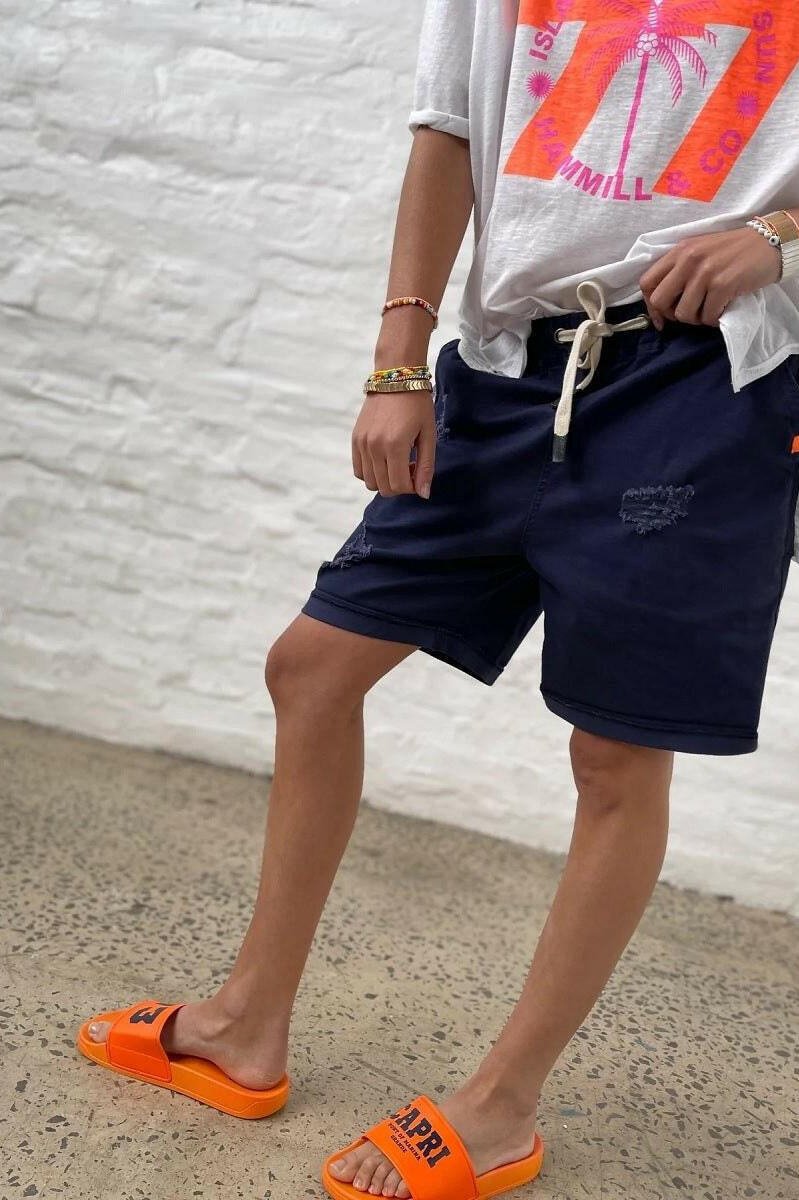 Hammill & Co W215 Slouchy Short Navy.