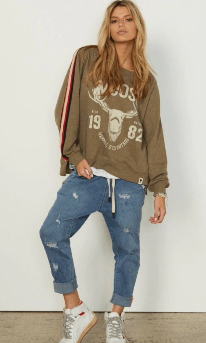 Hammill & Co Wild High Low Vintage Sweat Shirt.