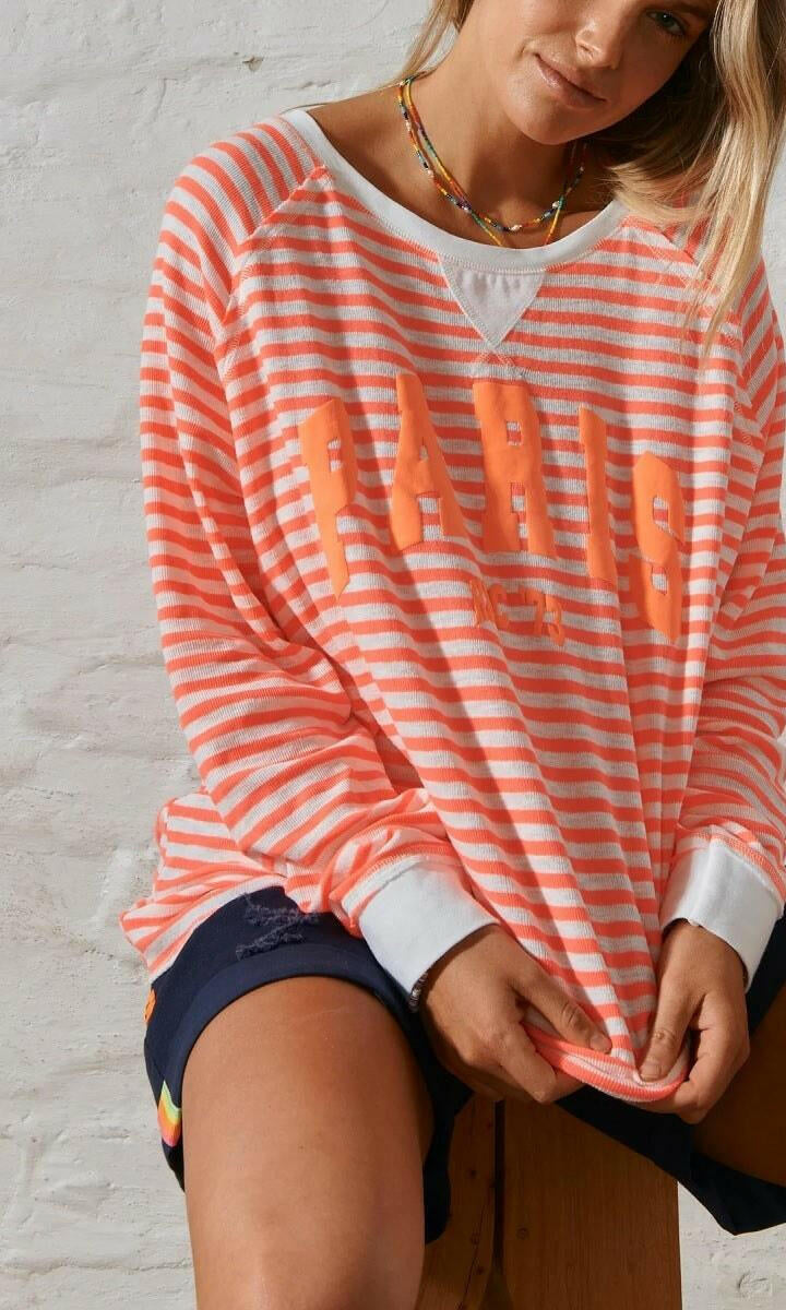 Hammill & Co S411 Paris Stripe Top Pink White Strip.