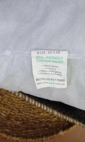 Eco Friendly Cushion Insert made from Pet Fibre - Plastic Bottles.