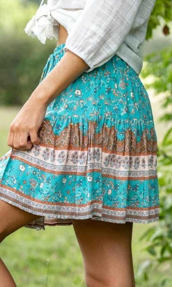 Iris Maxi S190134-10 Green Mini Skirt.